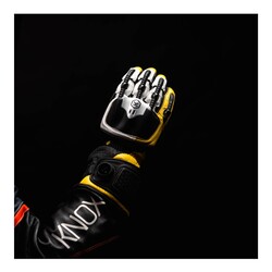 Knox Handroid MK5 Korumalı Deri Motosiklet Eldiveni Siyah / Sarı - 5