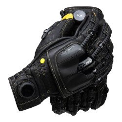Knox Handroid Pod MK5 Kısa Korumalı Deri Motosiklet Eldiveni Siyah / Kahve - 7