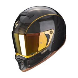 Scorpion EXO HX1 Carbon SE Retro Motosiklet Kaskı Siyah / Altın - Scorpion