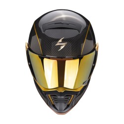 Scorpion EXO HX1 Carbon SE Retro Motosiklet Kaskı Siyah / Altın - Scorpion