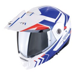 Scorpion ADX-2 Lewis Adv Motosiklet Kaskı Beyaz / Mavi / Kırmızı - 1