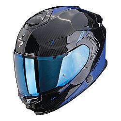 Scorpion Apex EXO-GT SP Carbon Matrix Air Asphalt Kapalı Motosiklet Kaskı Siyah / Mavi - Scorpion