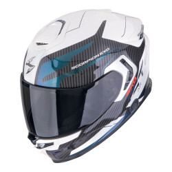 Scorpion Apex EXO-GT SP Matrix Carbon Air Flex Kapalı Motosiklet Kaskı Beyaz / Siyah / Mavi - 1