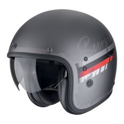 Scorpion Belfast Evo Adonis Açık Motosiklet Kaskı Mat Gümüş / Kırmızı 