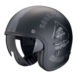 Scorpion Belfast Evo Spade Açık Motosiklet Kaskı Mat Siyah / Gümüş - 1