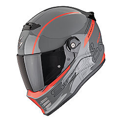 Scorpion Covert FX Danko Kapalı Motosiklet Kaskı Gri / Kırmızı - Scorpion