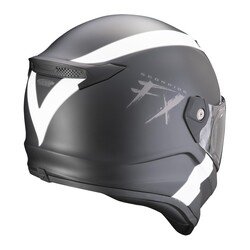 GARAJJ Scorpion Covert FX Gallus Kapalı Motosiklet Kaskı Mat Siyah / Beyaz - 3