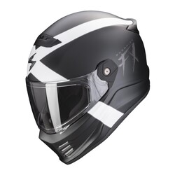 Scorpion Covert FX Gallus Kapalı Motosiklet Kaskı Mat Siyah / Beyaz - Scorpion