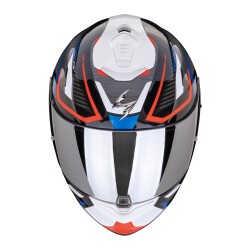 Scorpion EXO 1400 Evo II Air Accord Kapalı Motosiklet Kaskı Siyah / Mavi / Beyaz - Scorpion