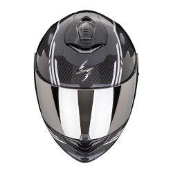 Scorpion EXO 1400 Evo II Air Carbon Reika Kapalı Motosiklet Kaskı Siyah / Beyaz - Scorpion
