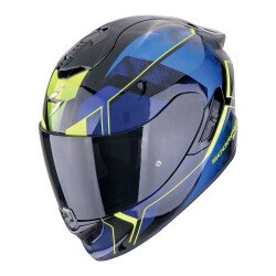 Scorpion EXO 1400 Evo II Air Intensio Kapalı Motosiklet Kaskı Siyah / Mavi 