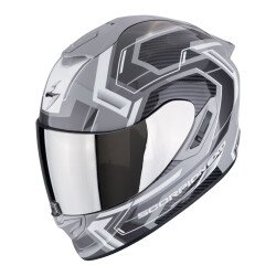 Scorpion EXO 1400 Evo II Air Linart Kapalı Motosiklet Kaskı Gri / Beyaz - 1