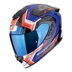 Scorpion EXO 1400 Evo II Air Linart Kapalı Motosiklet Kaskı Siyah / Mavi / Kırmızı 
