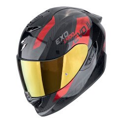 Scorpion EXO 1400 Evo II Air Plated Carbon Kapalı Motosiklet Kaskı Siyah / Kırmızı - Scorpion