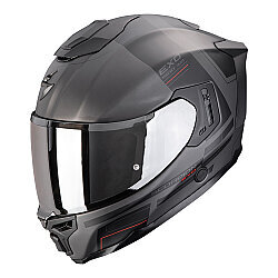 Scorpion EXO-1500 Air Dual Kapalı Motosiklet Kaskı Mat Siyah / Gri / Kırmızı - Scorpion