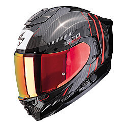 Scorpion EXO-1500 Carbon Air Zity Kapalı Motosiklet Kaskı Siyah / Kırmızı - Scorpion