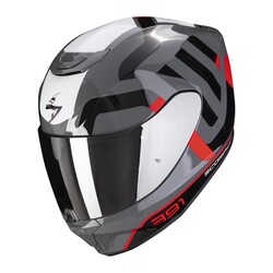 Scorpion EXO 391 Arok Kapalı Motosiklet Kaskı Gri / Kırmızı / Siyah - Scorpion