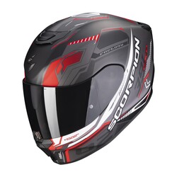 Scorpion EXO 391 Haut Kapalı Motosiklet Kaskı Mat Siyah / Gümüş / Kırmızı - Scorpion