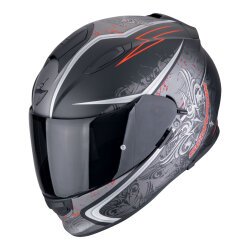Scorpion EXO 491 Run Kapalı Motosiklet Kaskı Mat Siyah / Kırmızı 