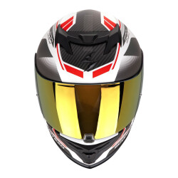 Scorpion EXO 520 Evo Air Lena Kapalı Motosiklet Kaskı Mat Beyaz / Gümüş / Kırmızı - Scorpion