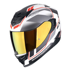 Scorpion EXO 520 Evo Air Lena Kapalı Motosiklet Kaskı Mat Beyaz / Gümüş / Kırmızı - Scorpion