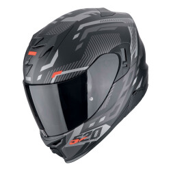 Scorpion EXO 520 Evo Air Ranka Kapalı Motosiklet Kaskı Mat Siyah / Gri / Kırmızı - Scorpion