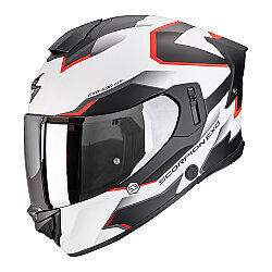 Scorpion EXO-530 Air Clip Kapalı Motosiklet Kaskı Mat Beyaz / Siyah / Kırmızı - Scorpion