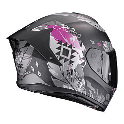 Scorpion EXO-530 Air Hadji Kapalı Motosiklet Kaskı Mat Siyah / Pembe - 3