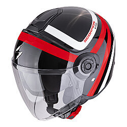 Scorpion EXO City 2 FC Riva Açık Motosiklet Kaskı Siyah / Kırmızı 