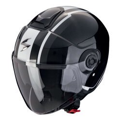 Scorpion EXO City 2 VEL Açık Motosiklet Kaskı Metalik Siyah / Beyaz 
