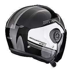Scorpion EXO City 2 Vita Açık Motosiklet Kaskı Metalik Siyah / Beyaz - 3