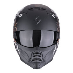 Scorpion EXO COMBAT 2 Genesis Modüler Motosiklet Kaskı Mat Siyah / Beyaz / Altın - Scorpion (1)
