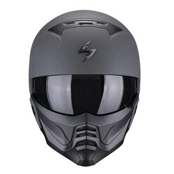 Scorpion EXO COMBAT 2 Graphite Modüler Motosiklet Kaskı Koyu Gri - Scorpion