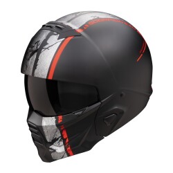 Scorpion EXO COMBAT 2 Lord Modüler Motosiklet Kaskı Mat Siyah / Kırmızı - Scorpion
