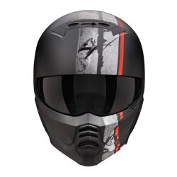 Scorpion EXO COMBAT 2 Lord Modüler Motosiklet Kaskı Mat Siyah / Kırmızı - Scorpion