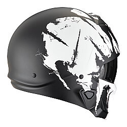Scorpion EXO COMBAT 2 Maruder Modüler Motosiklet Kaskı Mat Siyah / Beyaz - 3