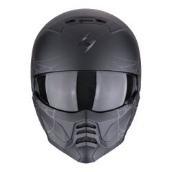 Scorpion EXO COMBAT 2 Spider Web Modüler Motosiklet Kaskı Mat Siyah / Gümüş - 2