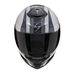 Scorpion Apex EXO-GT SP Carbon Matrix Air Touradven Kapalı Motosiklet Kaskı İnci Beyazı / Gümüş - Scorpion