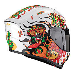 Scorpion EXO-JNR Air YUCATAN Kapalı Çocuk Motosiklet Kaskı Beyaz / Oranj - 3
