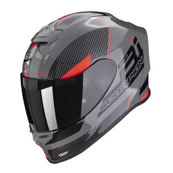 Scorpion EXO R1 Evo Air Final Spor Motosiklet Kaskı Gri / Siyah / Kırmızı - Scorpion