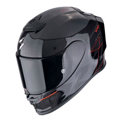 Scorpion EXO R1 Evo Carbon Cynergy Spor Motosiklet Kask Siyah / Kırmızı - 1