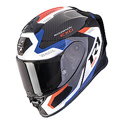 Scorpion EXO R1 Evo Carbon Propel Spor Motosiklet Kaskı Siyah / Beyaz / Kırmızı - Scorpion