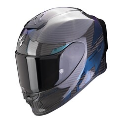Scorpion EXO R1 Evo Carbon Rally Spor Motosiklet Kaskı Siyah / Mavi - Scorpion