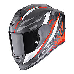 Scorpion EXO R1 Evo Carbon Runner Spor Motosiklet Kask Mat Siyah / Kırmızı - Scorpion