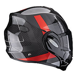 Scorpion Exo-Tech Evo Carbon CAD Çene Açılabilir Motosiklet Kaskı Siyah / Kırmızı - 3