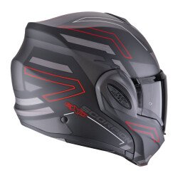Scorpion Exo-Tech Evo Conquer Çene Açılabilir Motosiklet Kaskı Mat Siyah / Kırmızı - 2