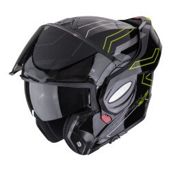Scorpion Exo-Tech Evo Conquer Çene Açılabilir Motosiklet Kaskı Siyah / Sarı - 2