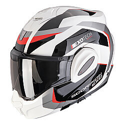 Scorpion Exo-Tech Evo Pro Acuti Çene Açılabilir Motosiklet Gri / Siyah / Kırmızı - Scorpion