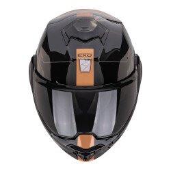 Scorpion Exo-Tech Evo Traveller Çene Açılabilir Motosiklet Kaskı Siyah / Bakır - 3