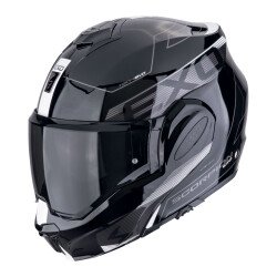 Scorpion Exo-Tech Evo Traveller Çene Açılabilir Motosiklet Kaskı Siyah / Beyaz 